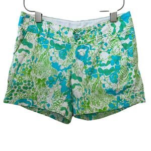 Lilly Pulitzer The Callahan Shorts Green Blue Limeade Its a Zoo Cotton 0